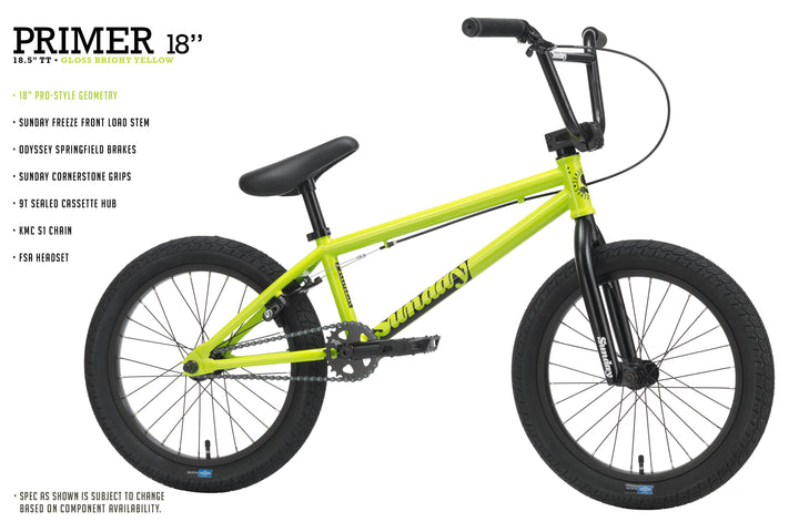 Sunday 18" Primer Kids BMX