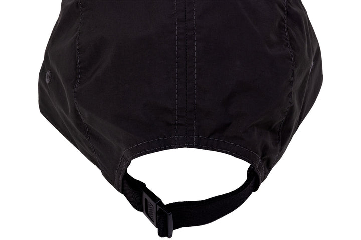 Odyssey Campus Nylon 5-Panel Camper Hat (Off-White/Black w/ Red Screen Print)